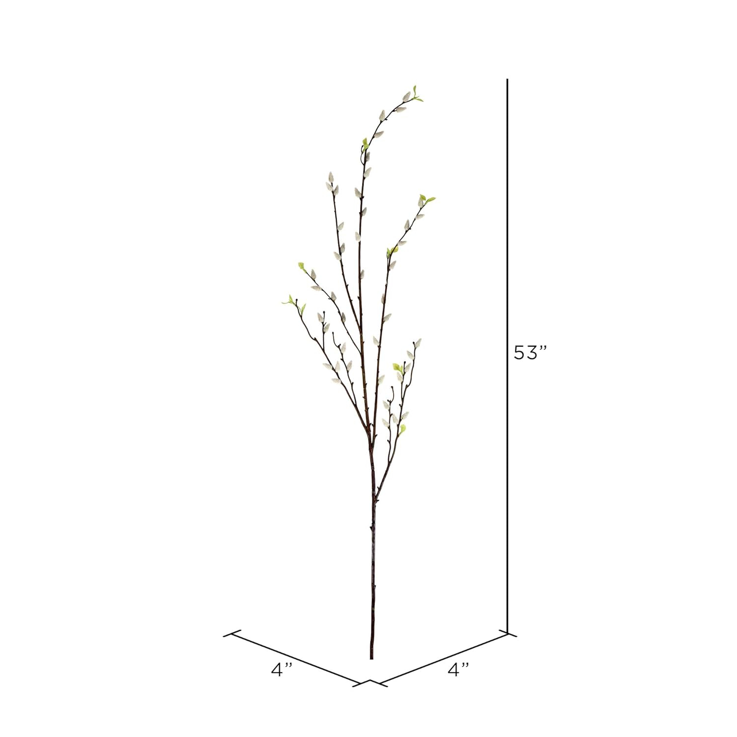 Vickerman 53" Artificial Goat Willow Spray. Includes 2 sprays per pack.