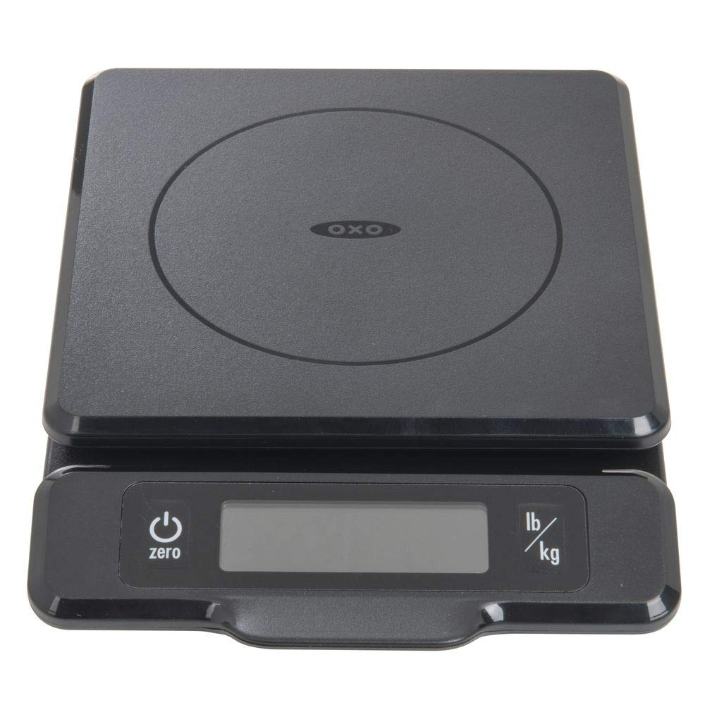 Black Digital 5-lb Food Scale with Pull-Out Display