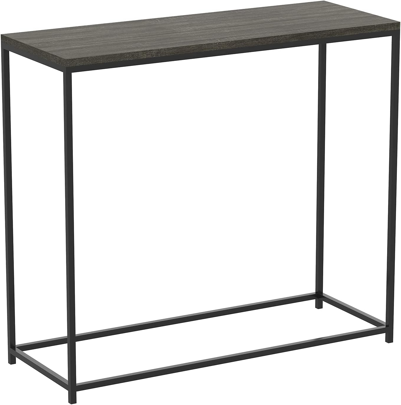 31 in. Dark Grey Rectangle Wood Console Table