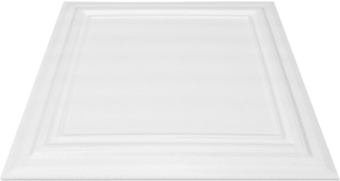 VEVOR 20in x 20in Drop Ceiling Tiles (48-Pack), Easy Installation/Cutting Plastic Glue-up, Cover 133 Sq. Ft, Basement Ceiling Covering for Home/Office Decoration