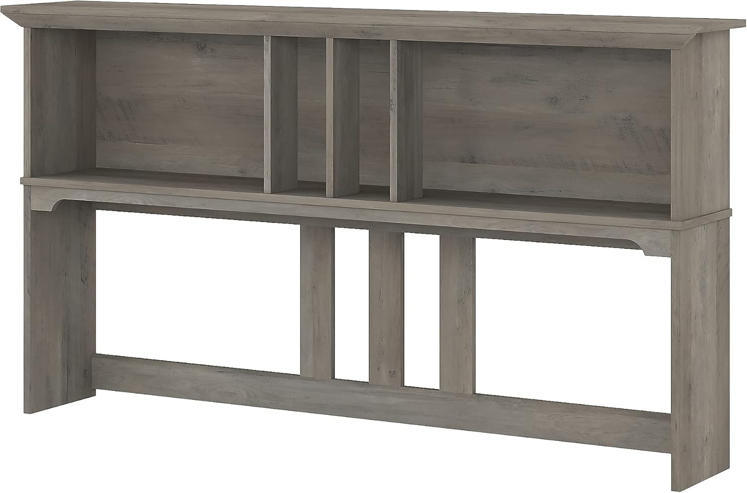 Bush Furniture Salinas Hutch for L Desk, Driftwood Gray