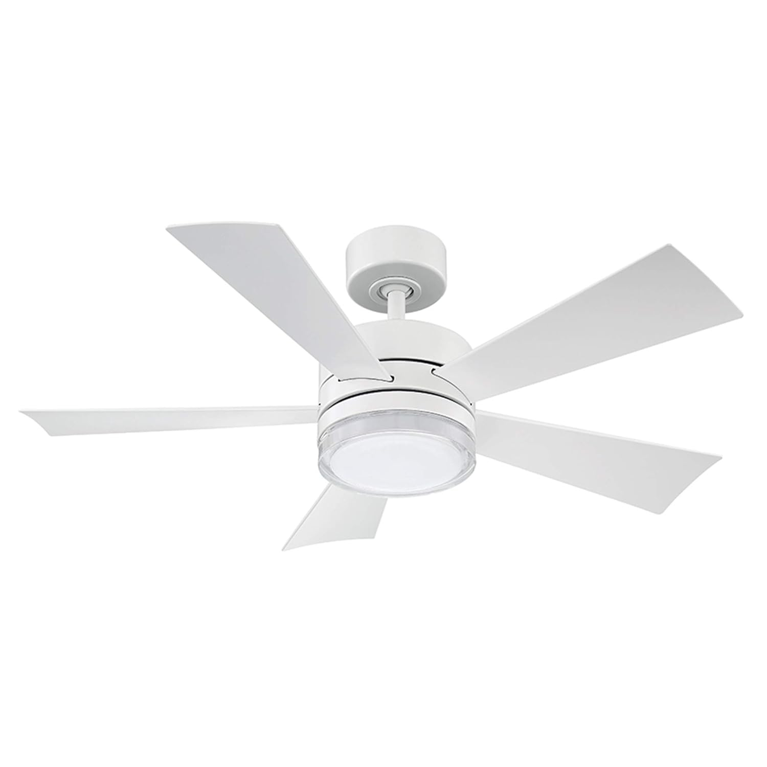 Wynd 42" Matte White Smart Ceiling Fan with LED Light