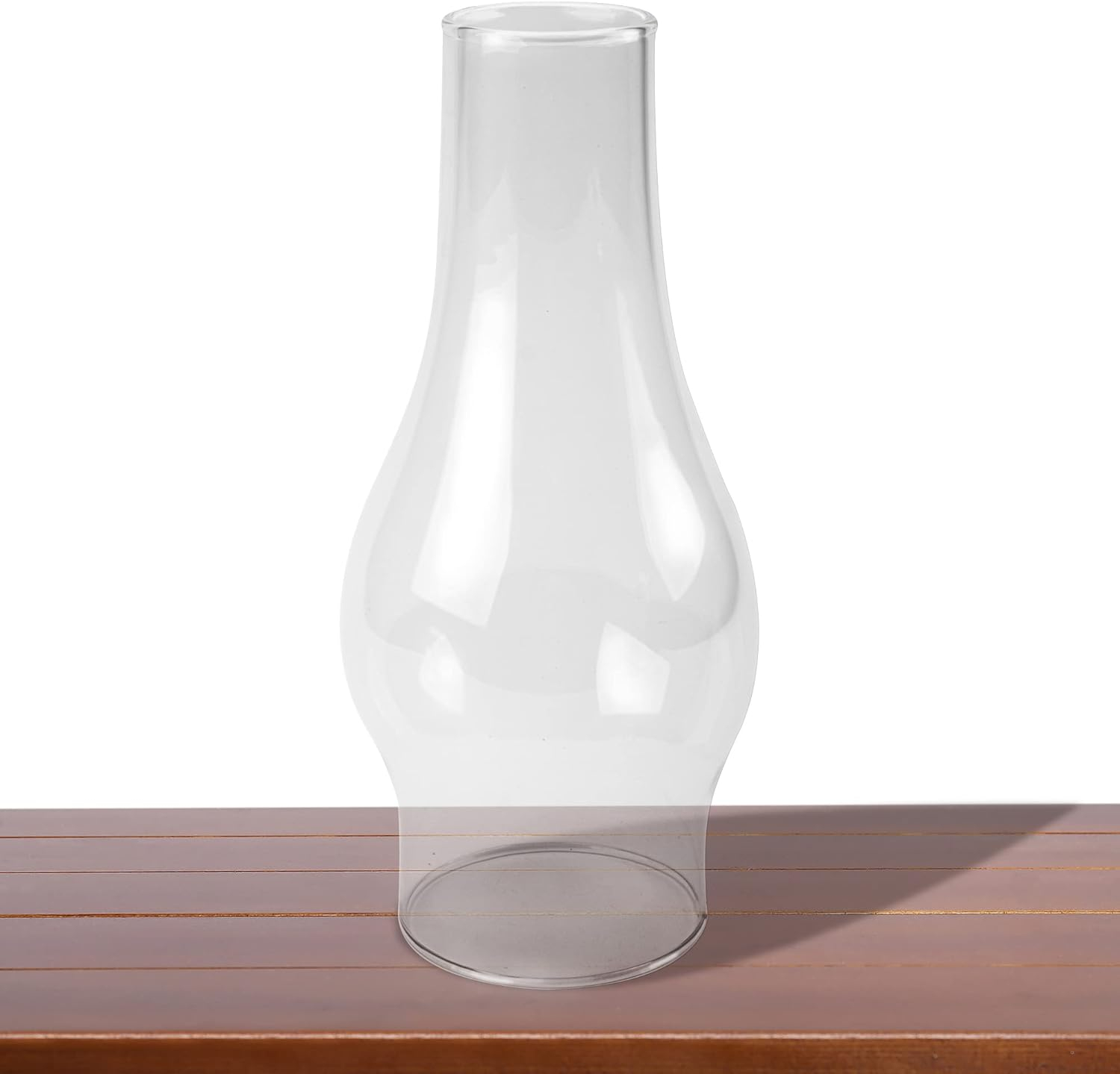 Oil Lamp Chimney Hurricane Lamp Glass Replacement Clear 3 Inch Base for Kerosene Lamp Shade(Flat Style 1P)