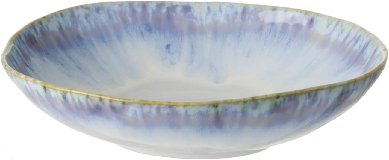 Costa Nova Ceramic Stoneware Soup & Pasta Bowl - Brisa Collection, Ria Blue | Microwave & Dishwasher Safe Dinnerware | Food Safe Glazing | Restaurant Quality Tableware