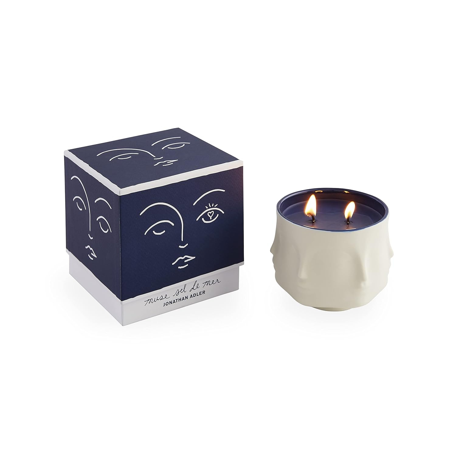 Muse Block Island, Walking On The Warm Sand, And A Nap On A Sailboat Scented Designer Candle with Porcelain Holder