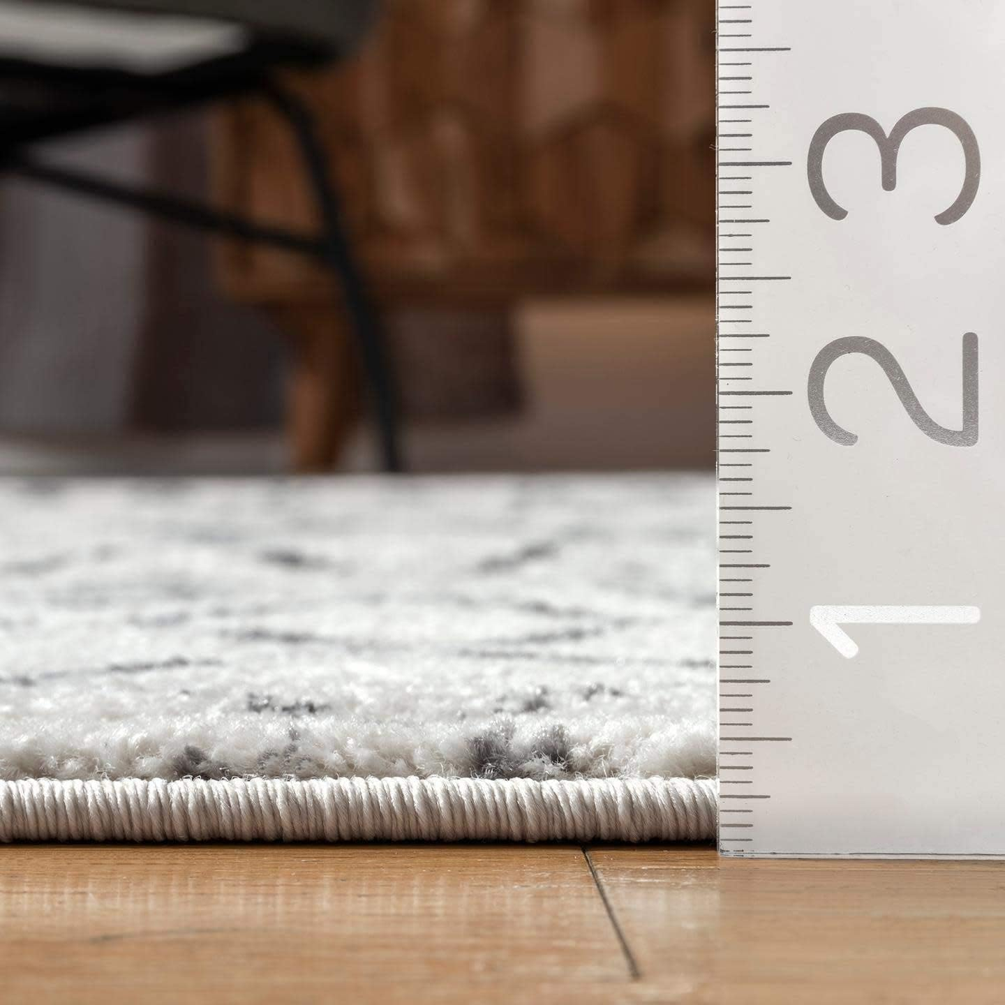 nuLOOM Bodrum 6 x 9 (ft) Loomed Polypropylene Grey Rectangular Indoor Geometric Moroccan Area rug