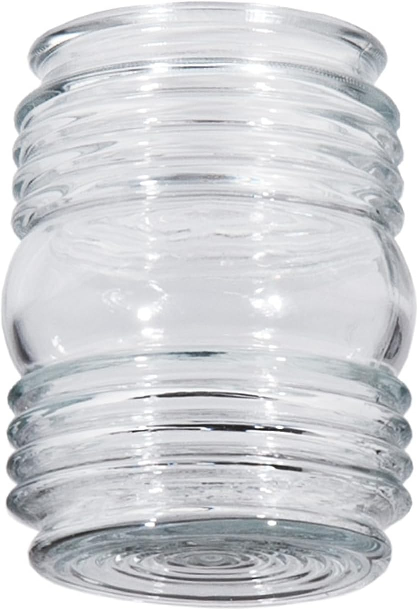 B&P Lamp® 4 1/2" Clear Retro Utility-Type Glass Shade