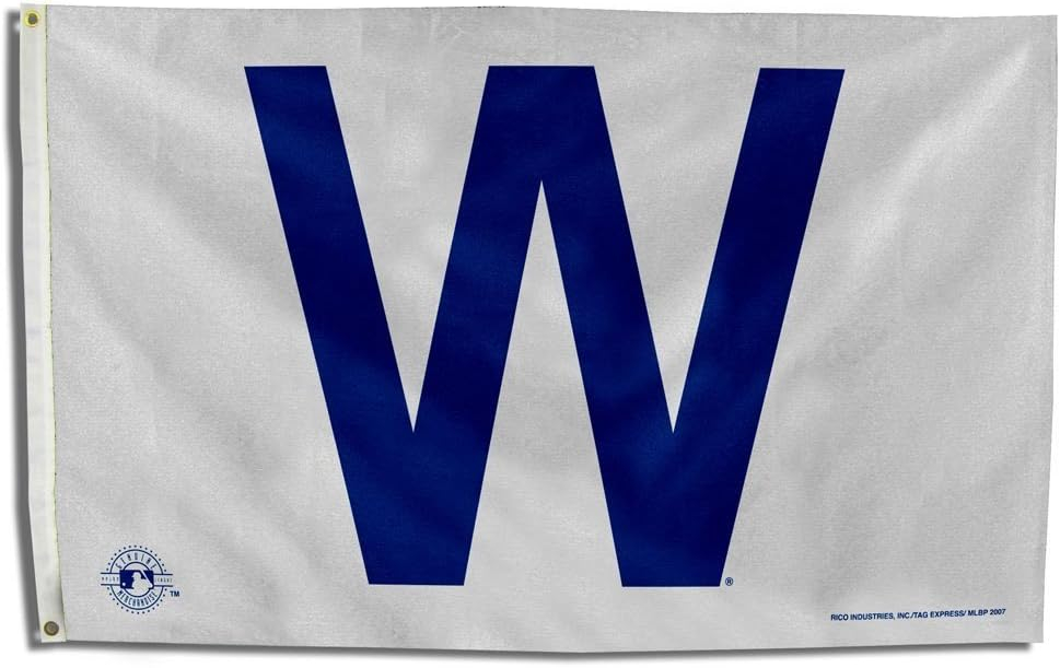 Chicago W Cubs Retro 3x5 Baseball Banner Flag CUBS WIN