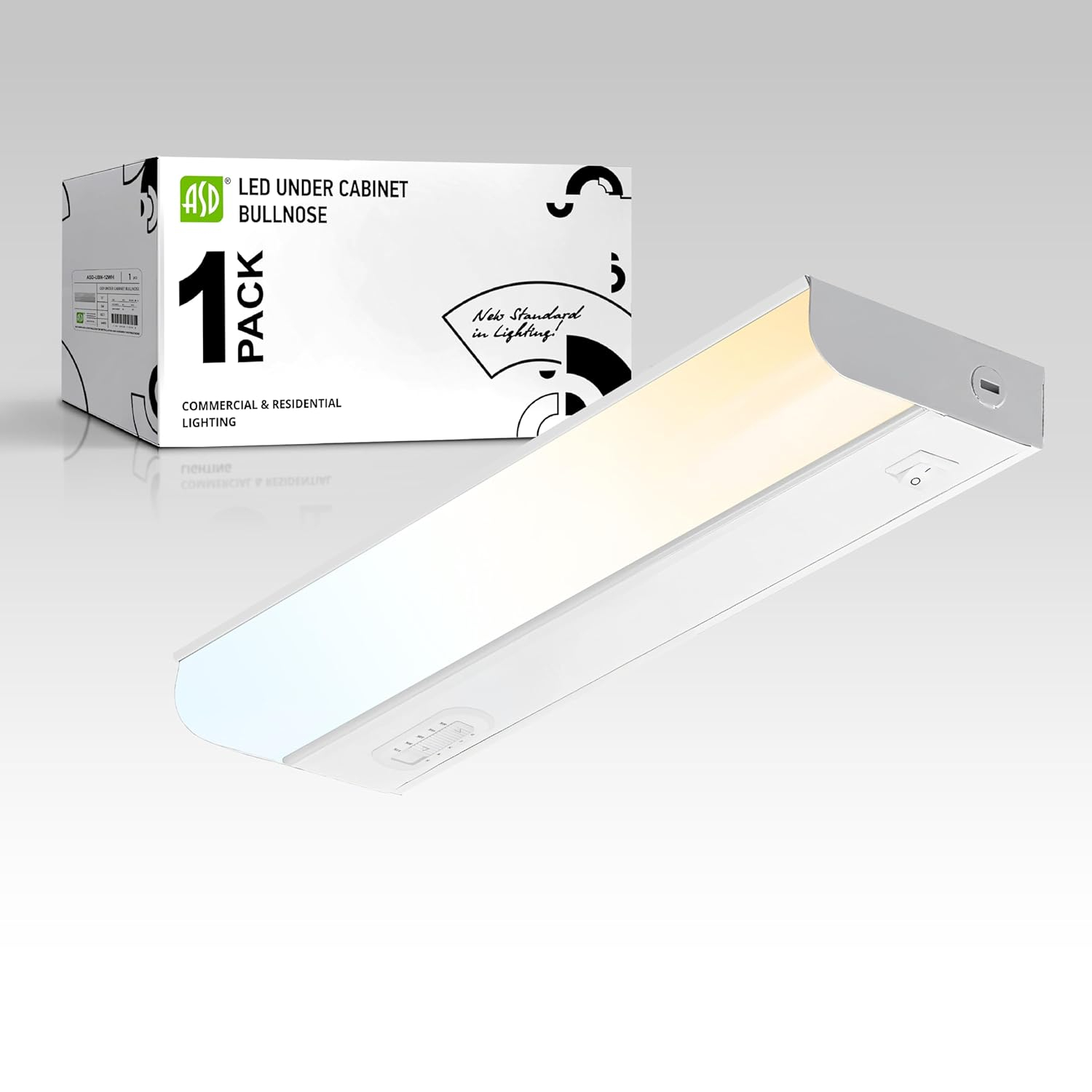 12-Inch White LED Under Cabinet Light with Switch
