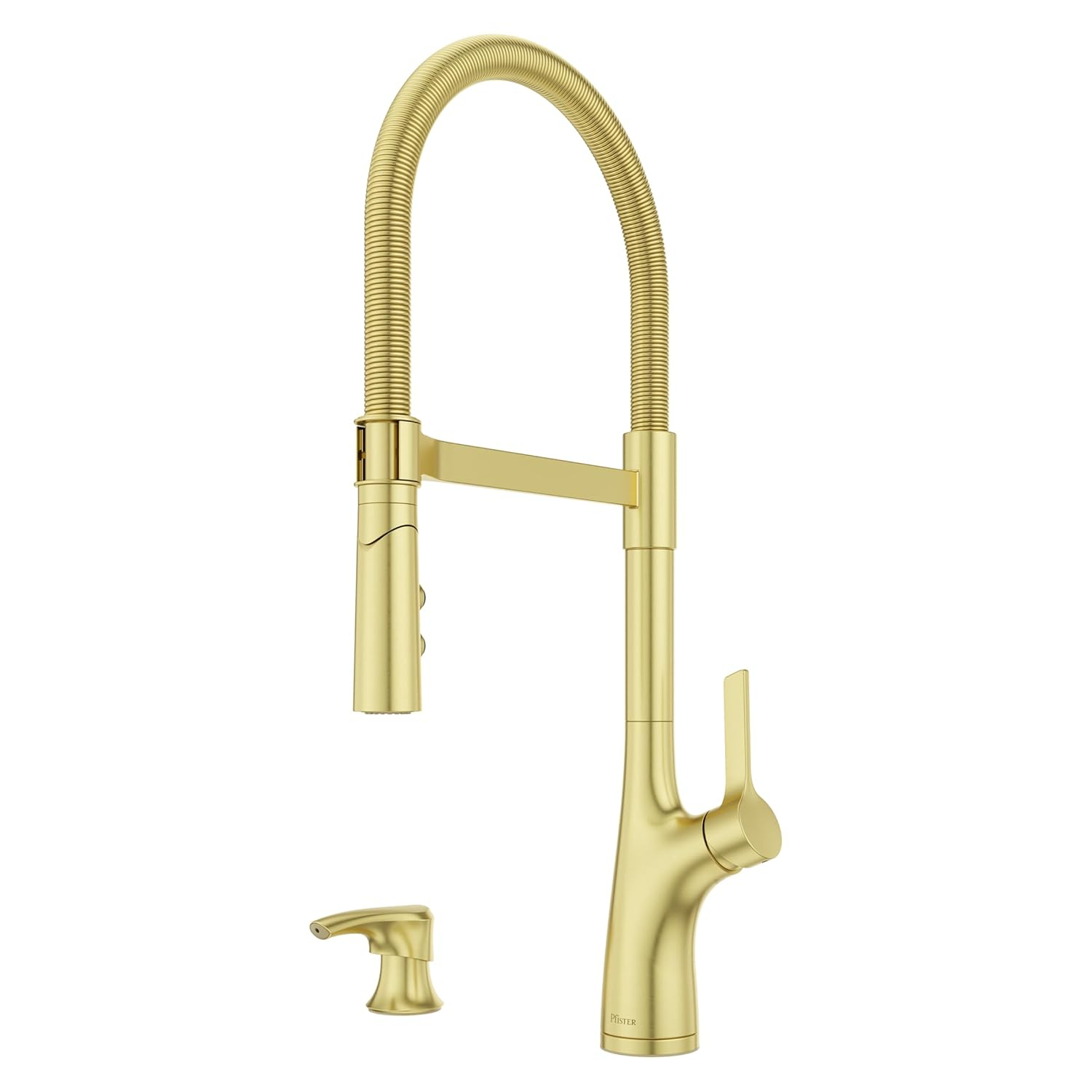 Ceylon Single Handle Culinary Pull Down Sprayer Kitchen Faucet in Brushed Gold