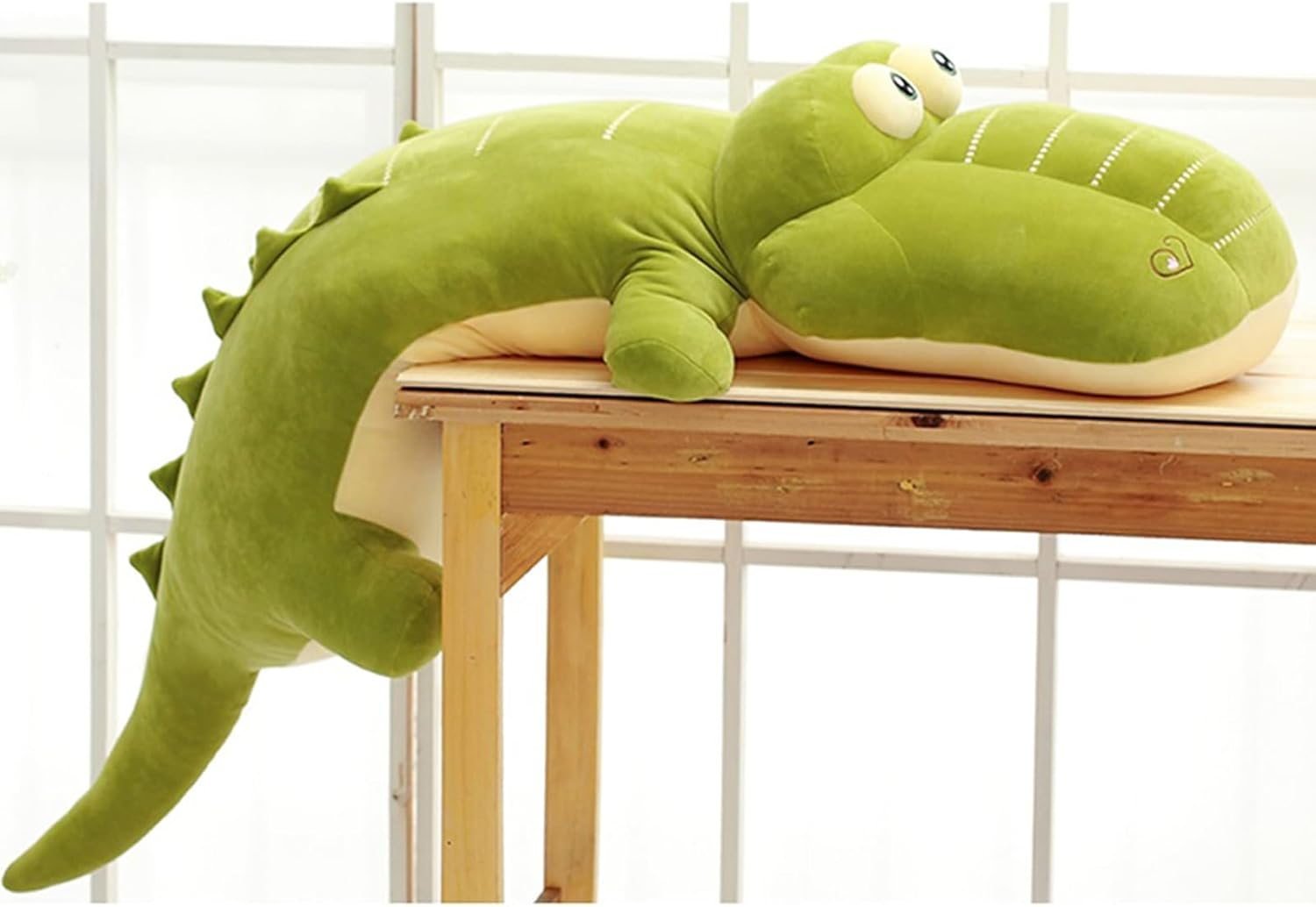 Crocodile Big Hugging Pillow, Soft Alligator Plush Stuffed Animal Toy Gifts for Kids, Birthday, Christmas 25.6"