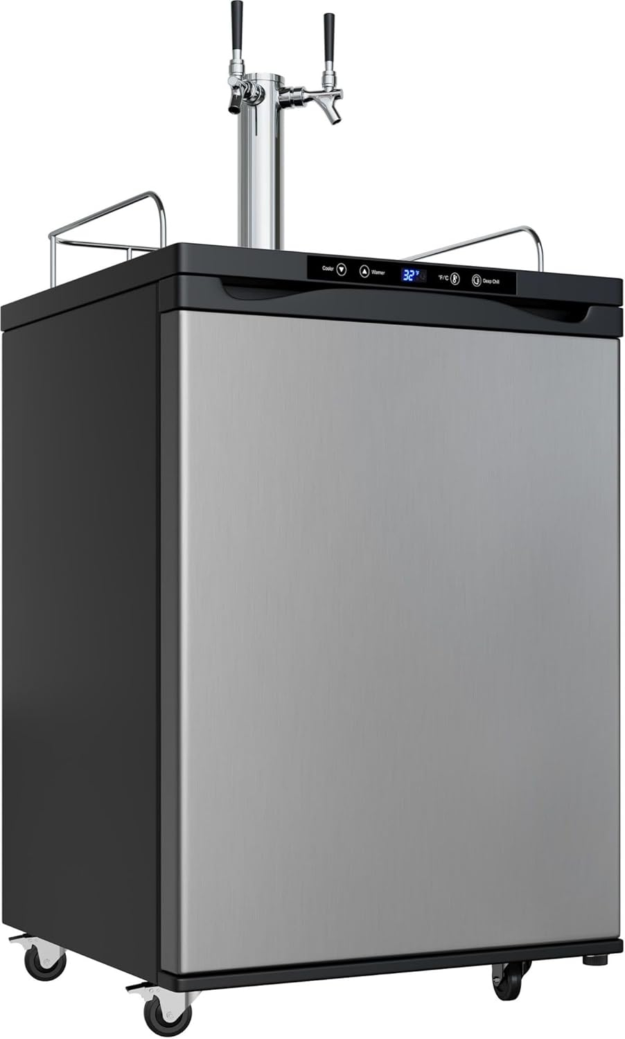 EdgeStar EdgeStar 5.6 Cubic Feet Dual Tap Freestanding Kegerator with Adjustable Temperature