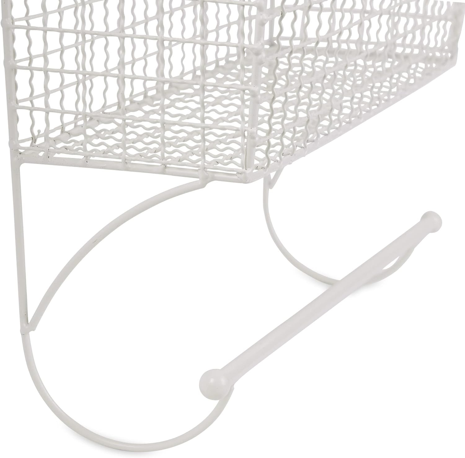 DII Rustic Farmhouse Bathroom Decor, Metal Storage, Large Towel Bar, Antique White