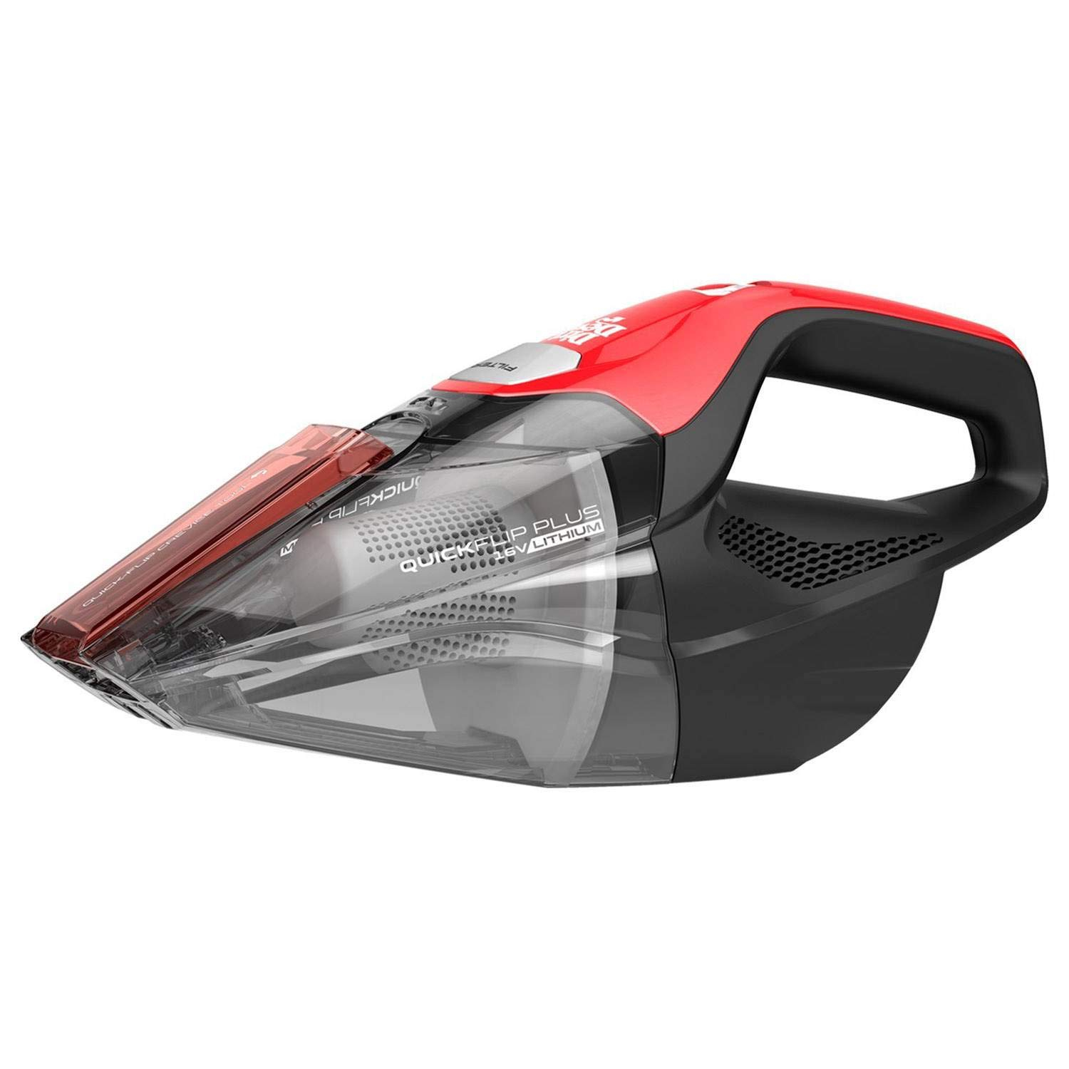 Dirt Devil QuickFlip Plus 16V Cordless Handheld Vacuum Cleaner, Powerful Suction, Lightweight, Includes Quick Flip Crevice Tool, Stair & Upholstery Tool, Rechargeable Battery, Portable Vacuum Cleaner