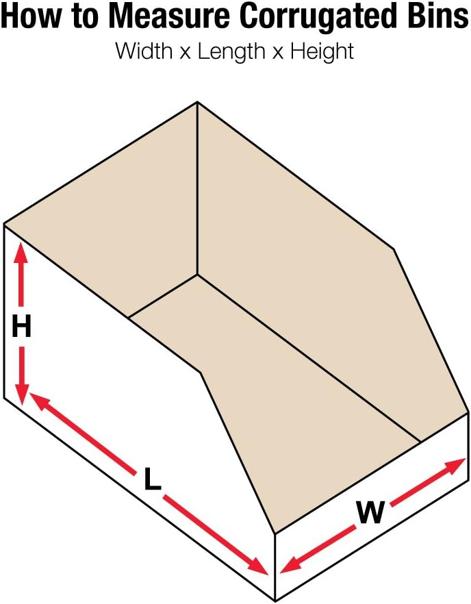 The Packaging Wholesalers Open Top Bin Boxes 6" x 24" x 4 1/2" White 50/Bundle BSBINMT624