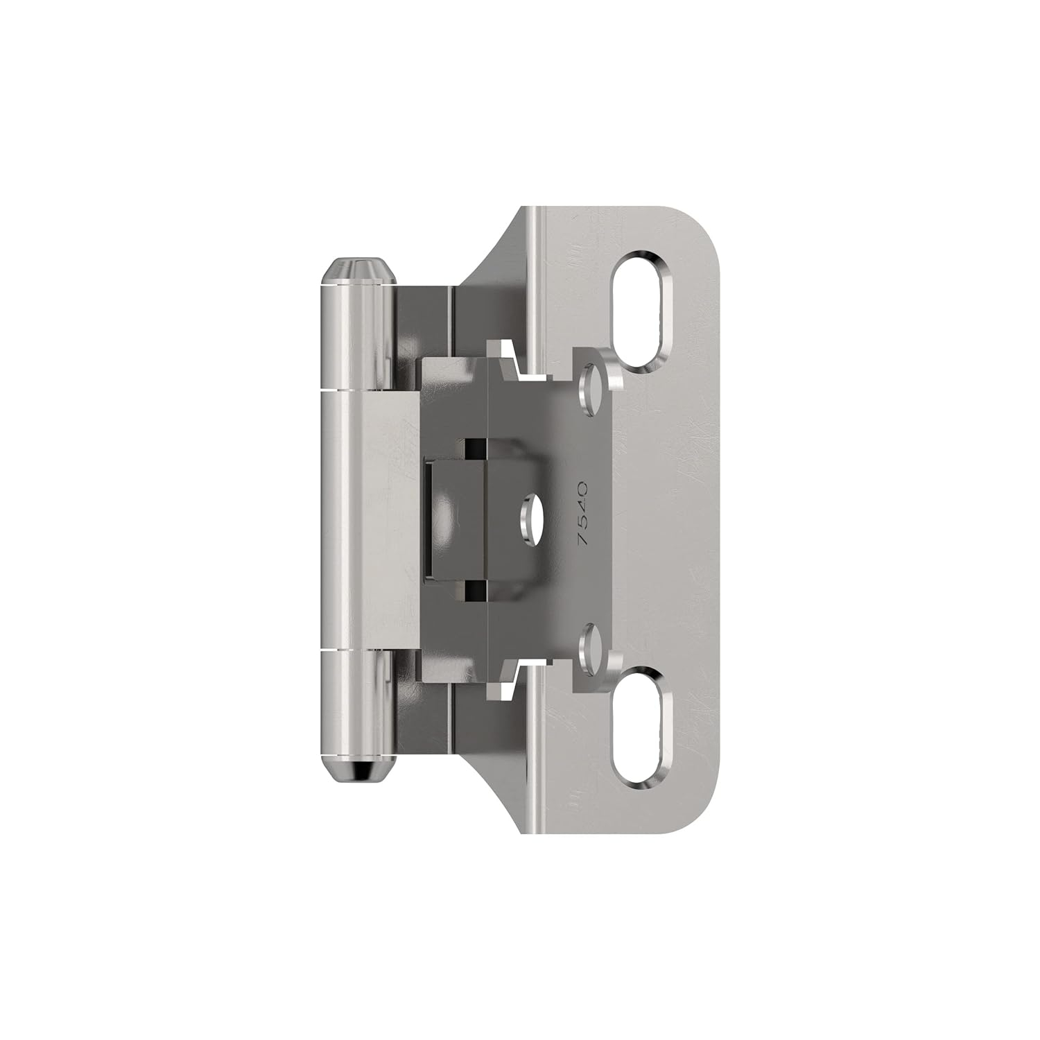 Polished Chrome 1/4 Inch Overlay Self-Closing Cabinet Hinge