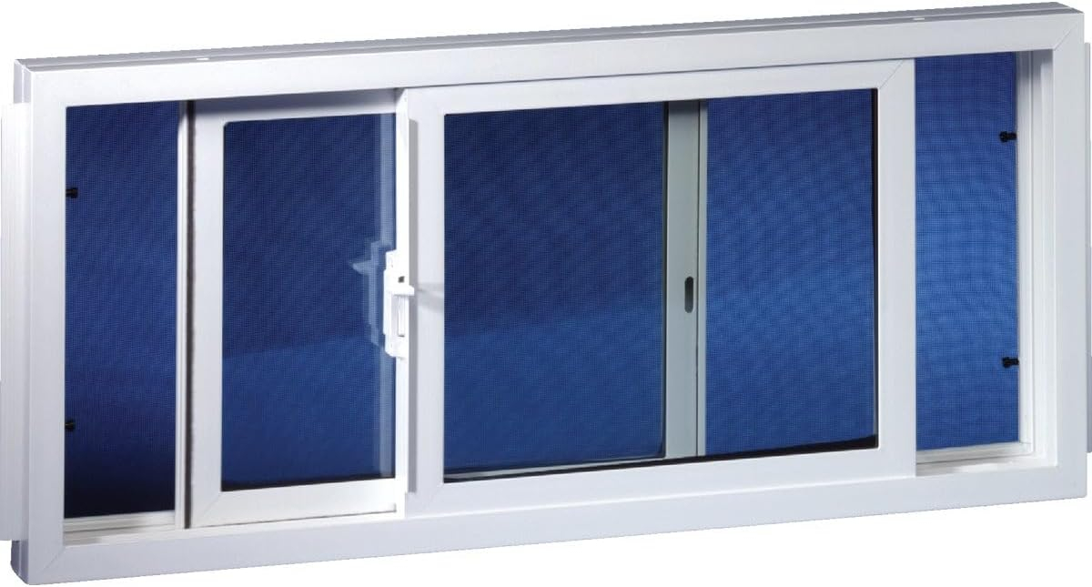 Duo Corp 3214SLID Double Slider Basement Window, 32 X 14 in, Vinyl