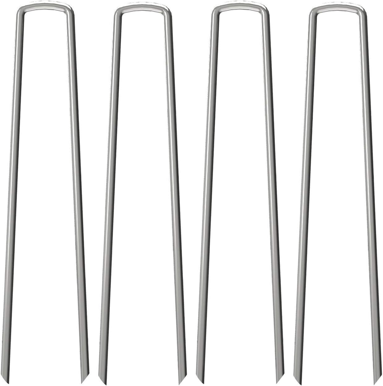 Landscape Staples Galvanized Garden Stakes Landscaping Fabric SOD Pins 12 INCH 50 Pack