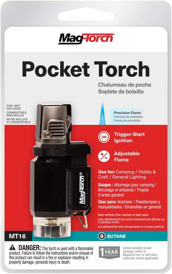 Black Durable LED Pocket Torch Keychain