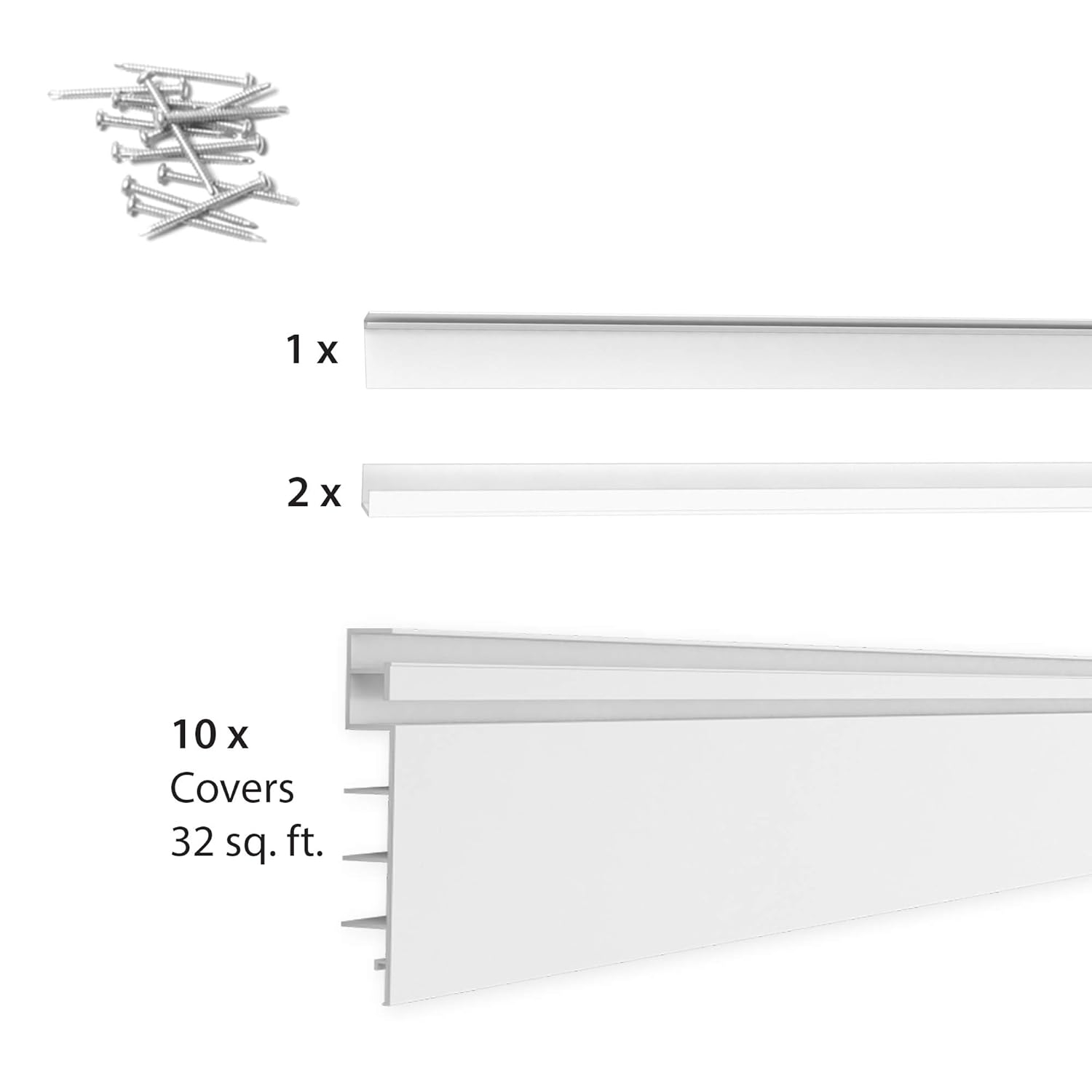 PVC Slatwall 8 ft. x 4 ft. White