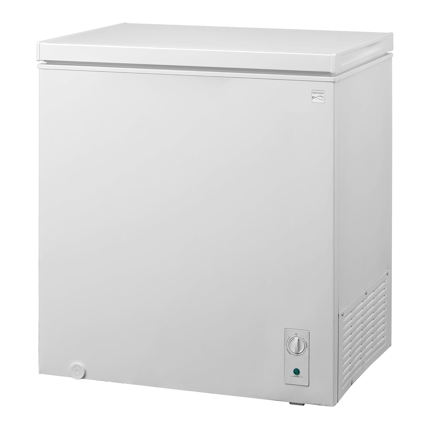 Compact White Convertible Refrigerator/Freezer with Stay-Open Lid