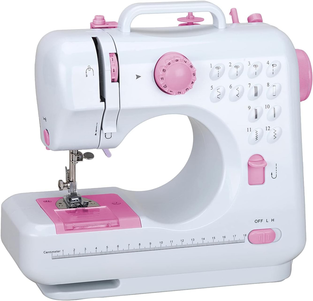 VIFERR Portable Sewing Machine, Mini Handheld Electric Sewing Machines 12 Stitches for Beginners Kids - Pink