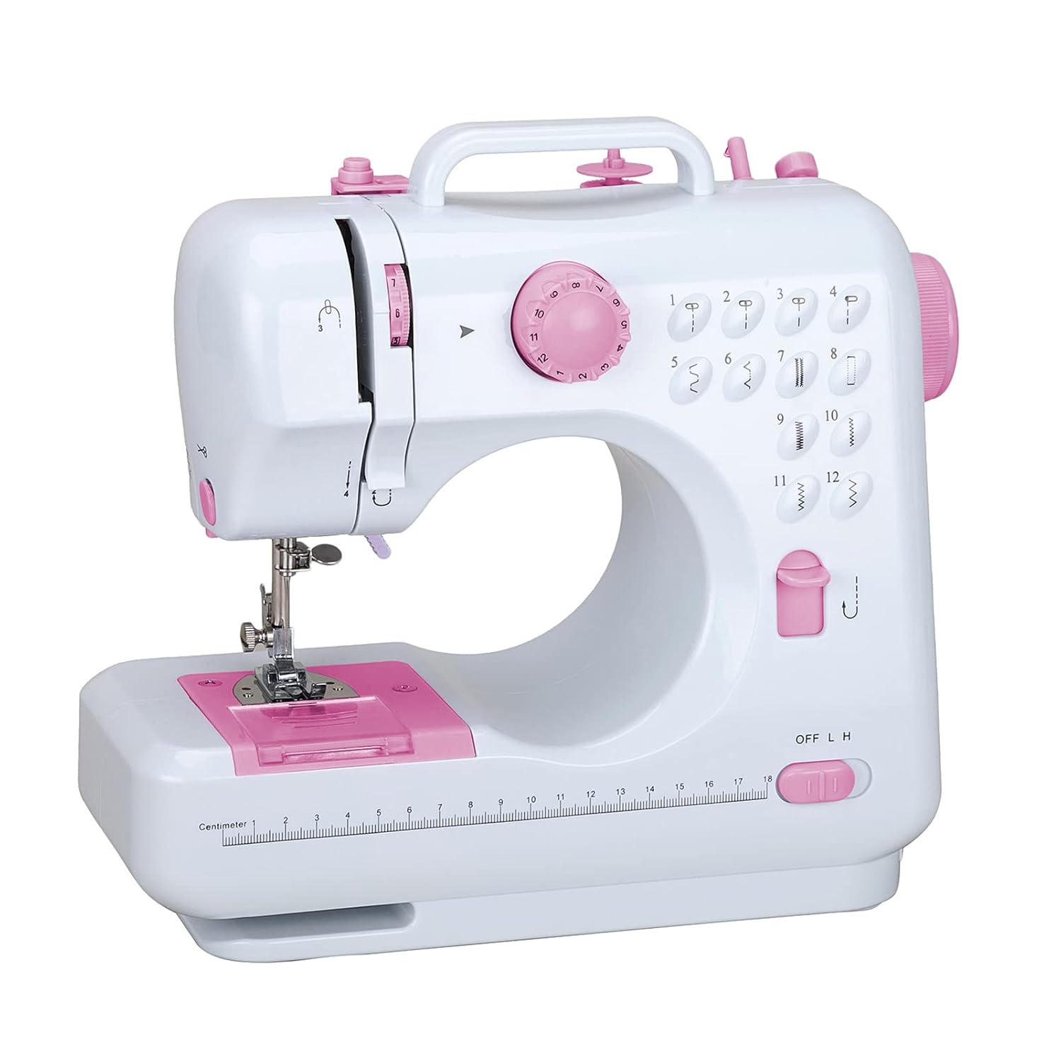 VIFERR Portable Sewing Machine, Mini Handheld Electric Sewing Machines 12 Stitches for Beginners Kids - Pink