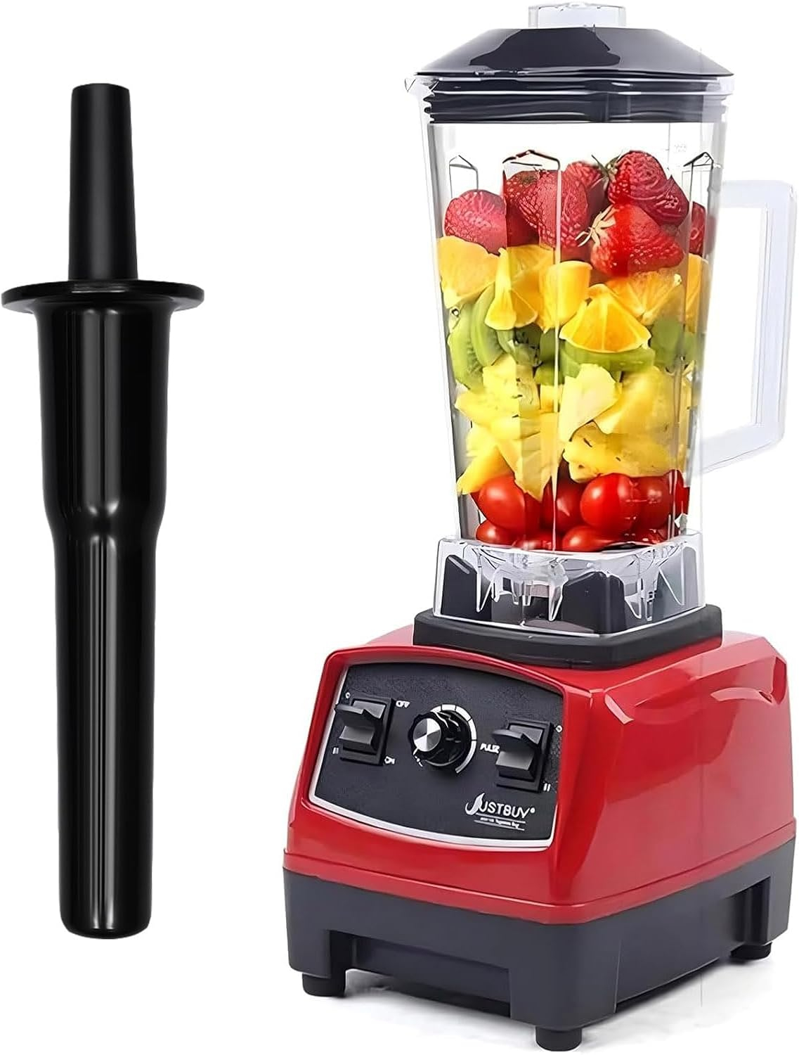 3HP Heavy Duty Professional Power Blender, 2L High Power Commercial Blender Mixer Juicer Smoothie Maker, 2200W Red Blender for Kitchen