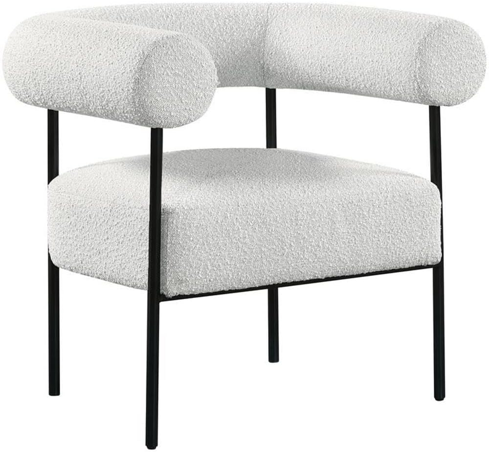 Meridian Furniture Blake Cream Boucle Fabric Accent Chair