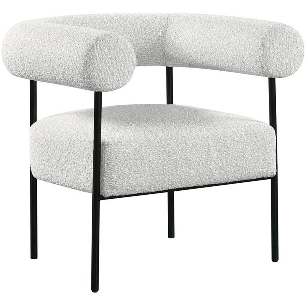 Meridian Furniture Blake Cream Boucle Fabric Accent Chair
