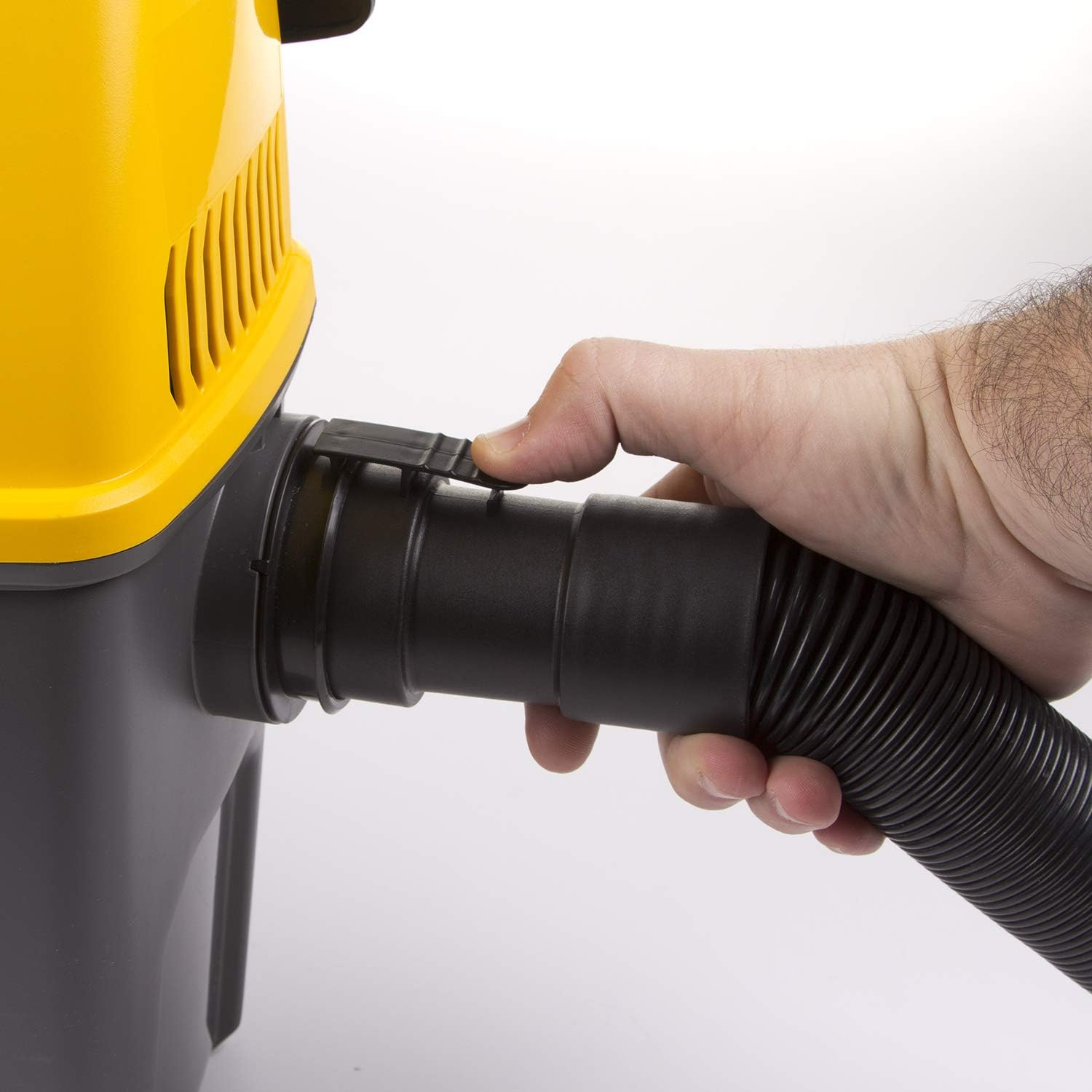 Expandable Black Plastic Wet/Dry Vacuum Hose, 2-7 Feet