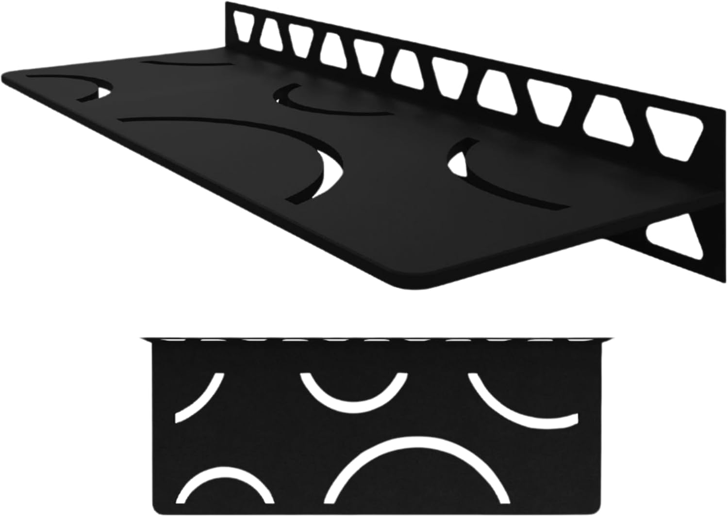 Schluter Systems Shelf Rectangular Wall Curve Matte Black