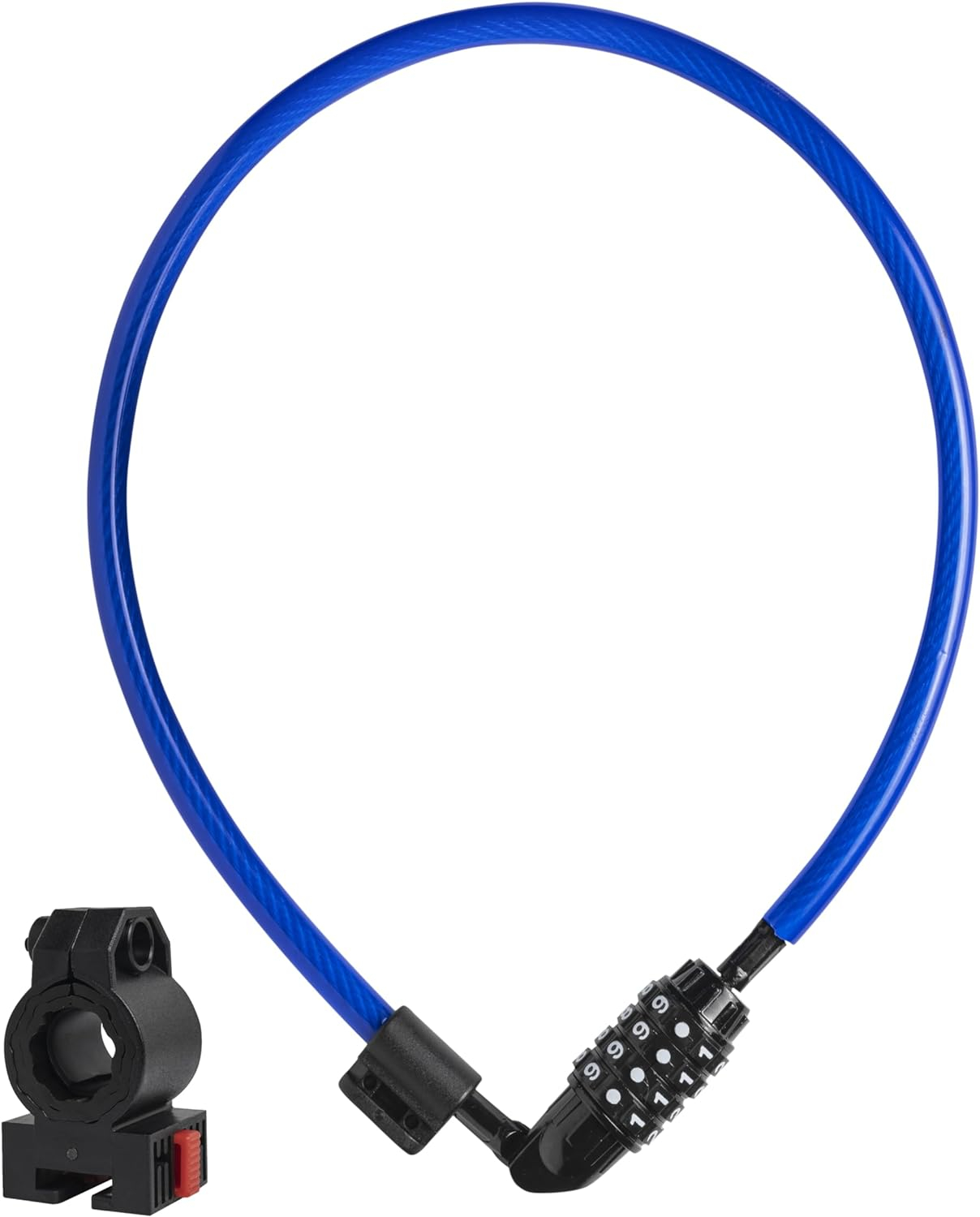 DocksLocks 2ft Bike and Scooter Straight Security Cable Combination Lock - Lightweight, Anti-Theft, Weatherproof - 0.6 lb