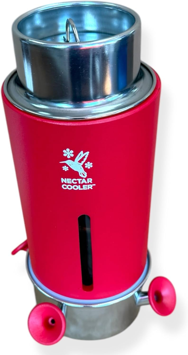 Insulated Hummingbird Feeder Keeps Nectar Cooler & Fresh Longer