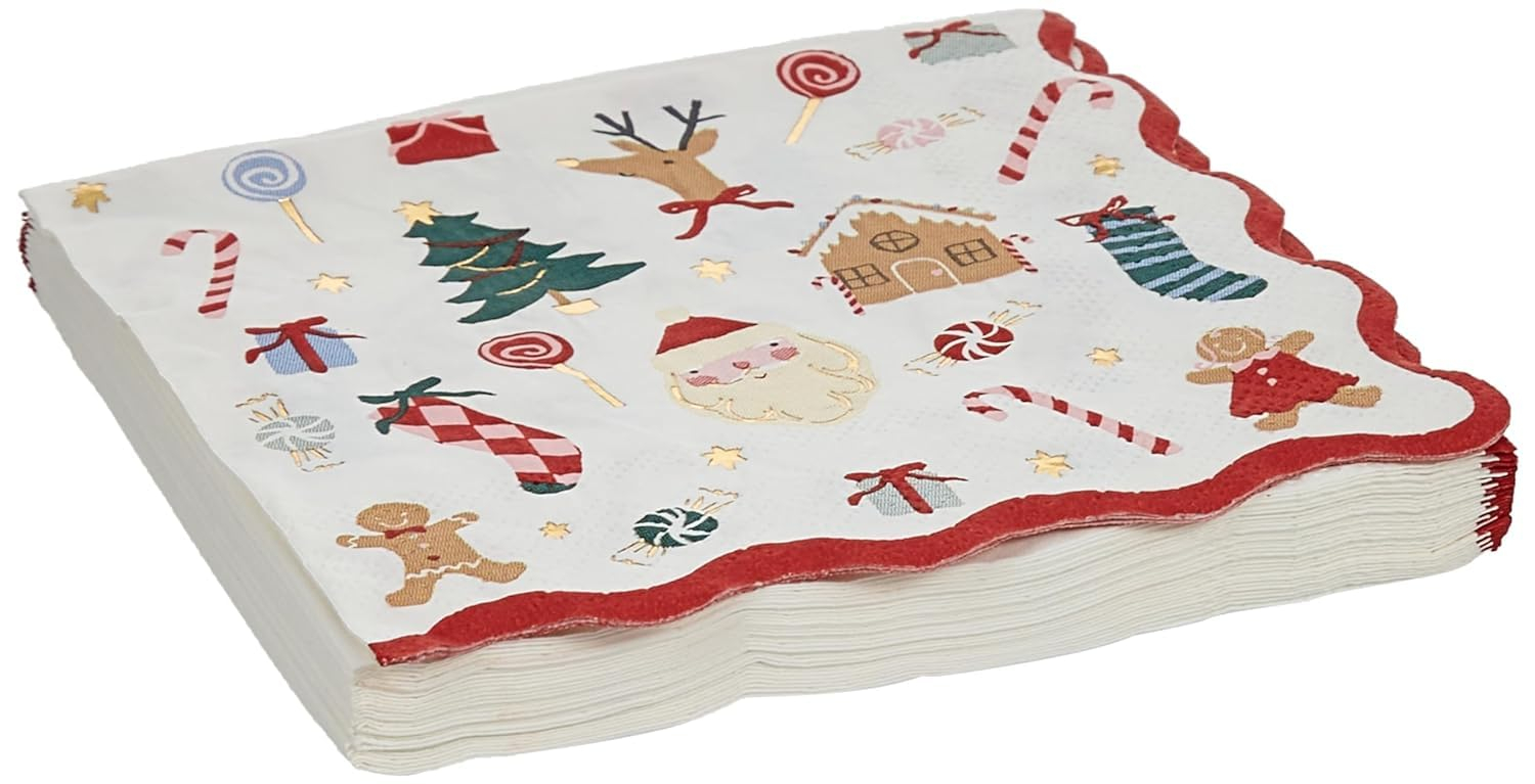 Meri Meri Jolly Christmas Small Napkins (Pack of 16)