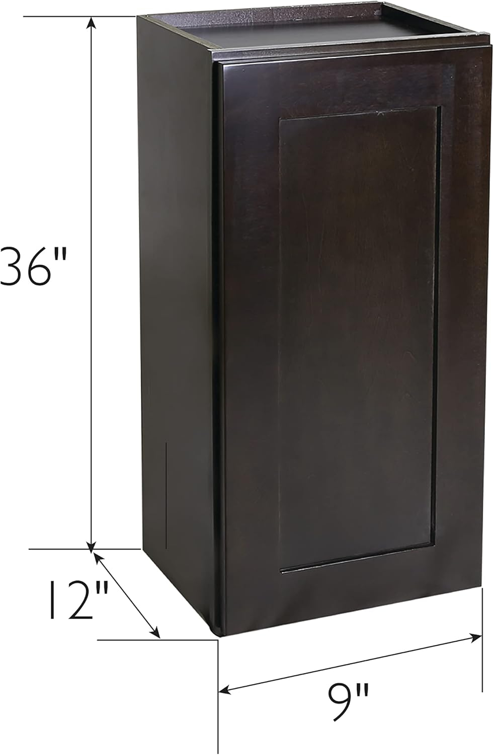 Design House Brookings Wall Cabinet in Espresso, 9-inch by 36-inch by 12-inch