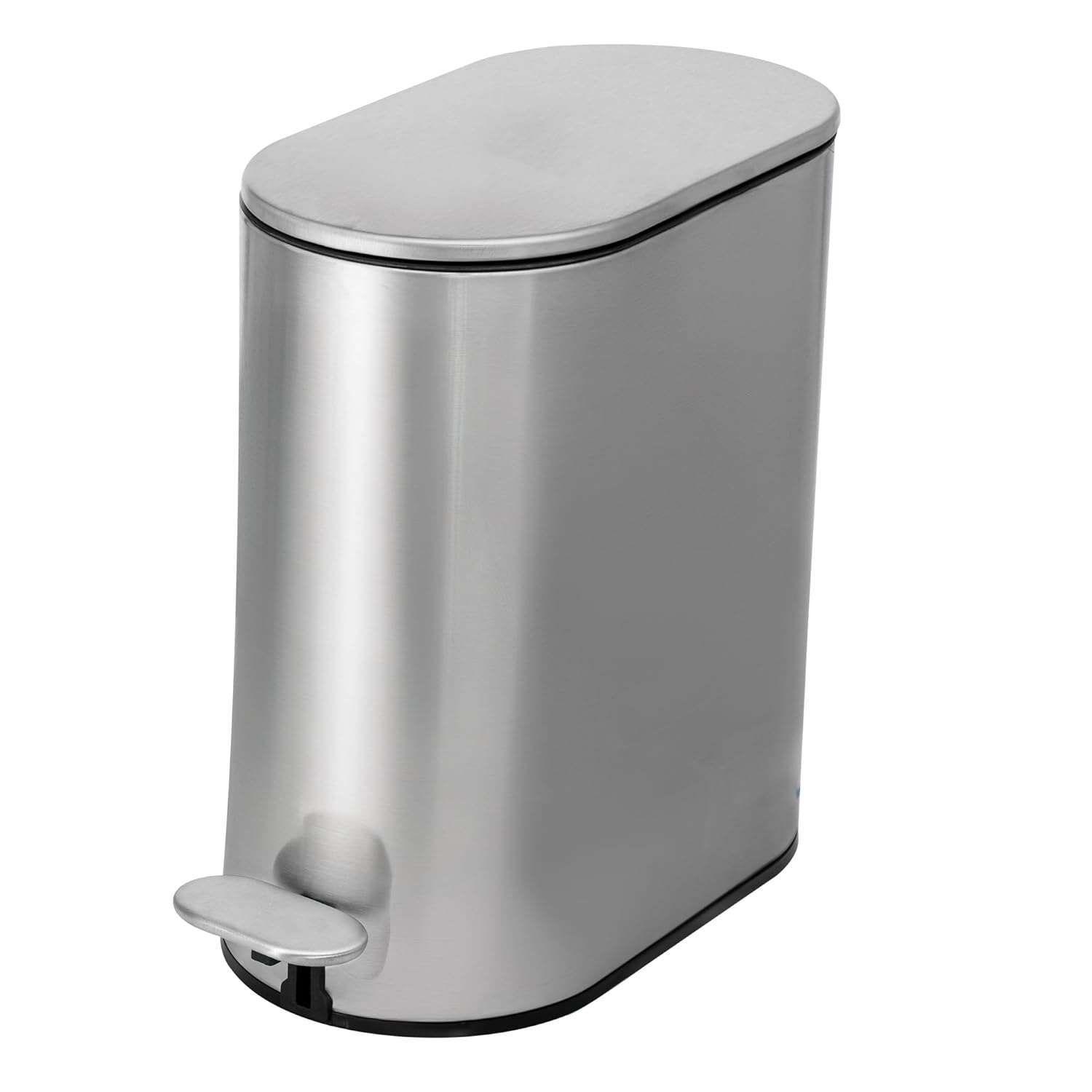 Oval slow-close bathroom wastebin with premium pedal (5L)