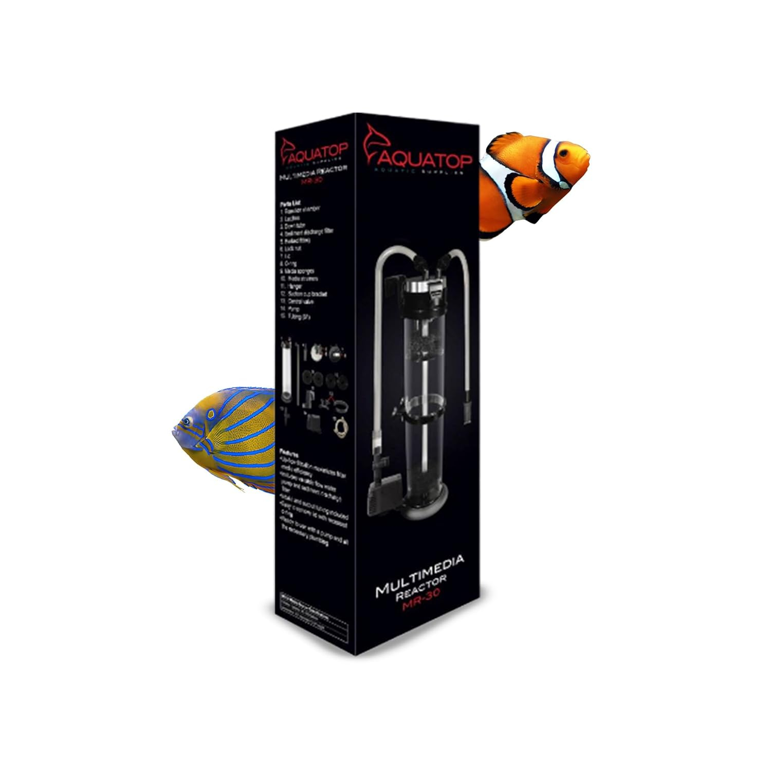 Aquatop 152GPH Aquarium Media Reactor with pump, 50-200 Gallon Fish Tank Capacity, MR-30