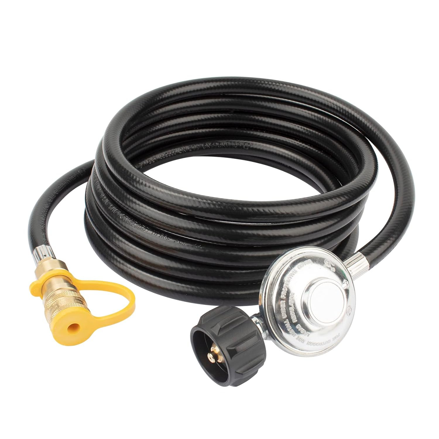 F271803 12ft Propane Heater Adapter Hose with Regulator,for Heater Big Buddy Indoor Outdoor Heater,3/8 inch Female Quick Connect x QCC1 Propane Tank Connection