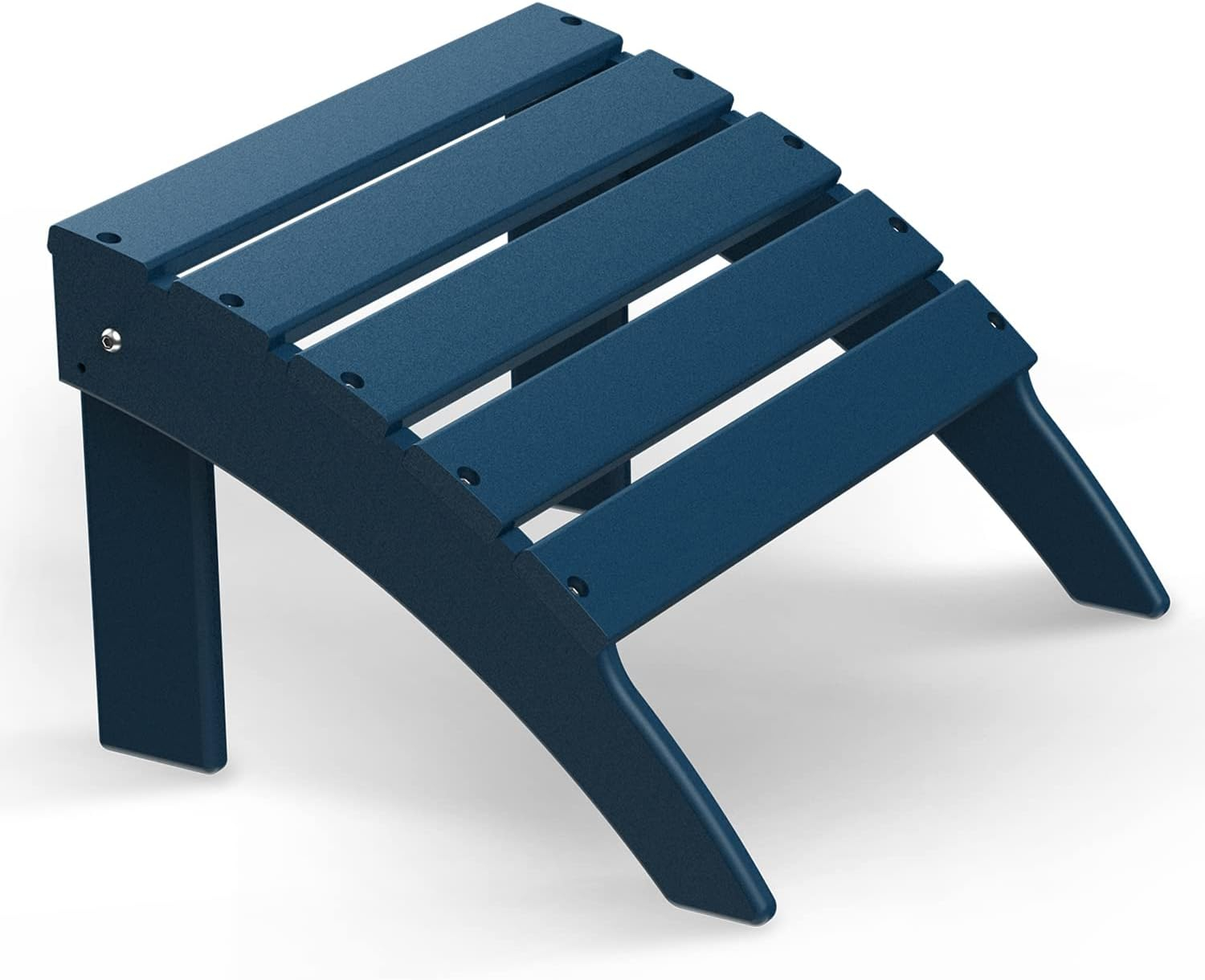 saney Adirondack-Ottoman | Folding | HDPE Plastic | Outdoor Footrest | All Weather | Foot Rest | Foot Stool | Blue | for Adirondack Chair | for Patio Backyard Pool