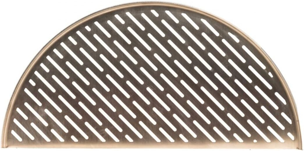 Kamado Joe Half-Moon 304 Stainless Steel Cooking Grate for Fish and Vegetables, Fits Classic Joe 18-inch Charcoal Grill and Smokers in Silver, Model KJ-HSSCGFV