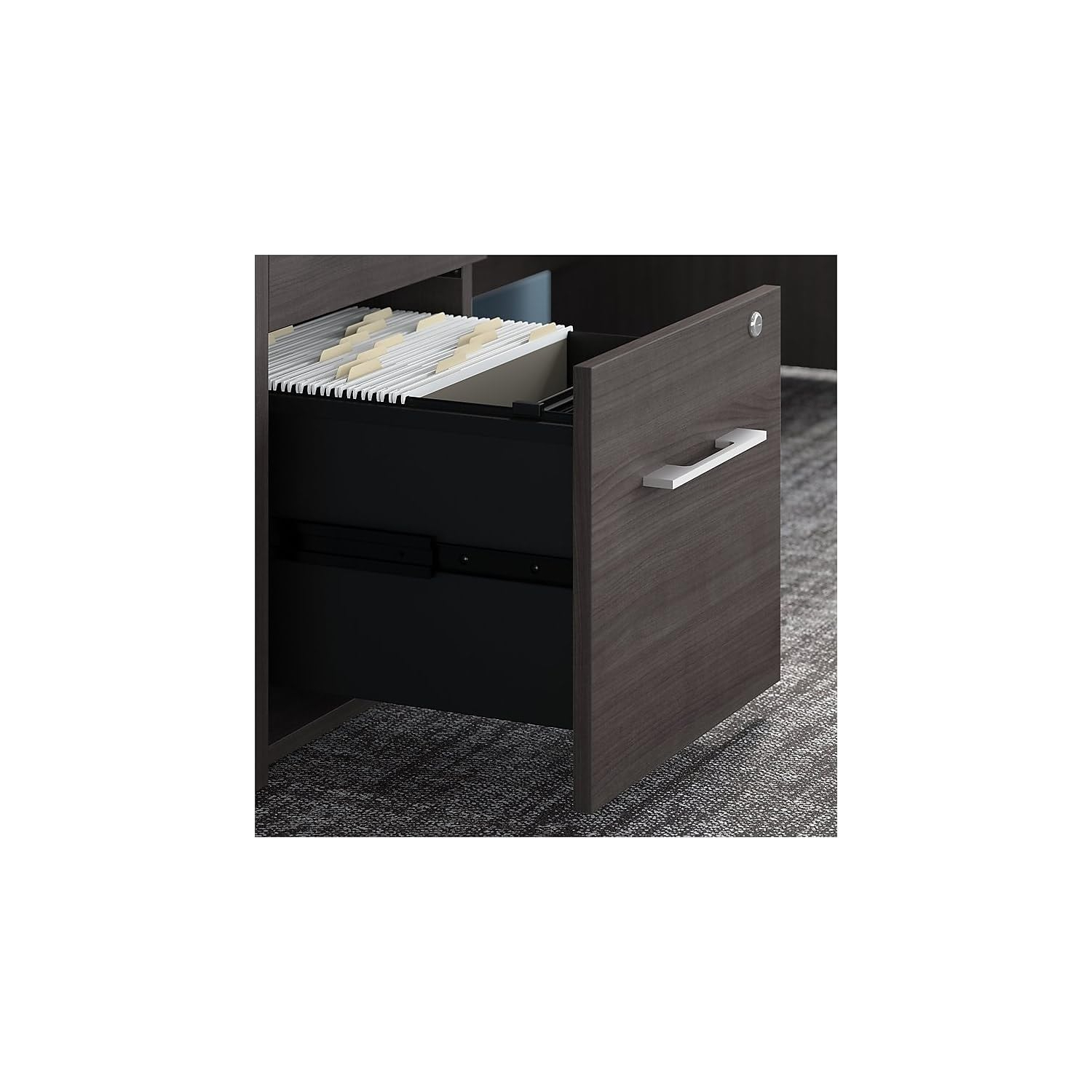 Storm Gray Vertical 2-Drawer Lockable Filing Cabinet