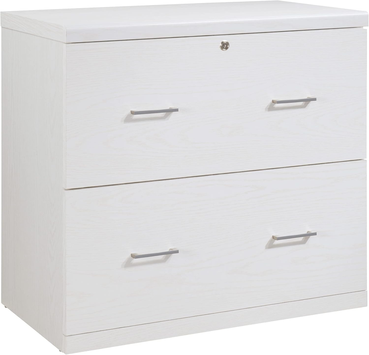 Alpine 2-Drawer Engineered Wood Lateral File with Lockdowel  in White Finish