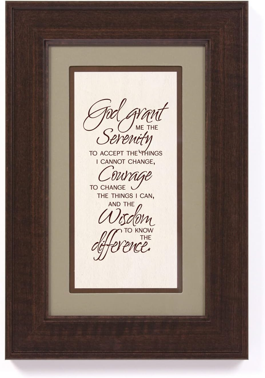 James Lawrence 'Serenity Prayer' Inspirational Framed Wall Art - Brown