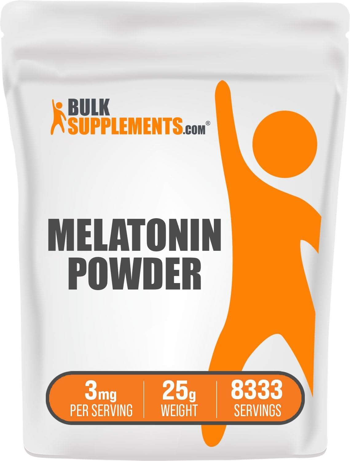 Vegan Unflavored Melatonin Powder for Sleep Support, 25g