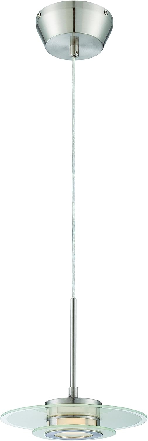 Lite Source Ls-19368 Lexa 1 Light Energy Efficient Pendant - Silver