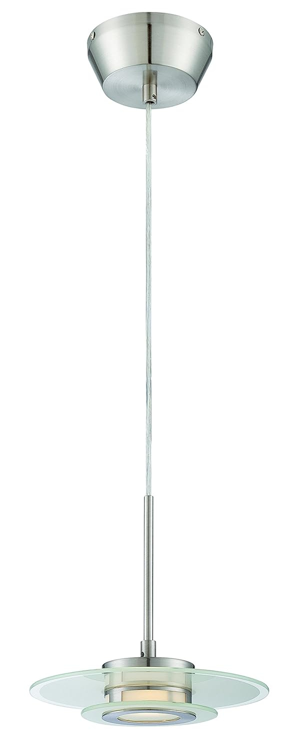 Lite Source Ls-19368 Lexa 1 Light Energy Efficient Pendant - Silver