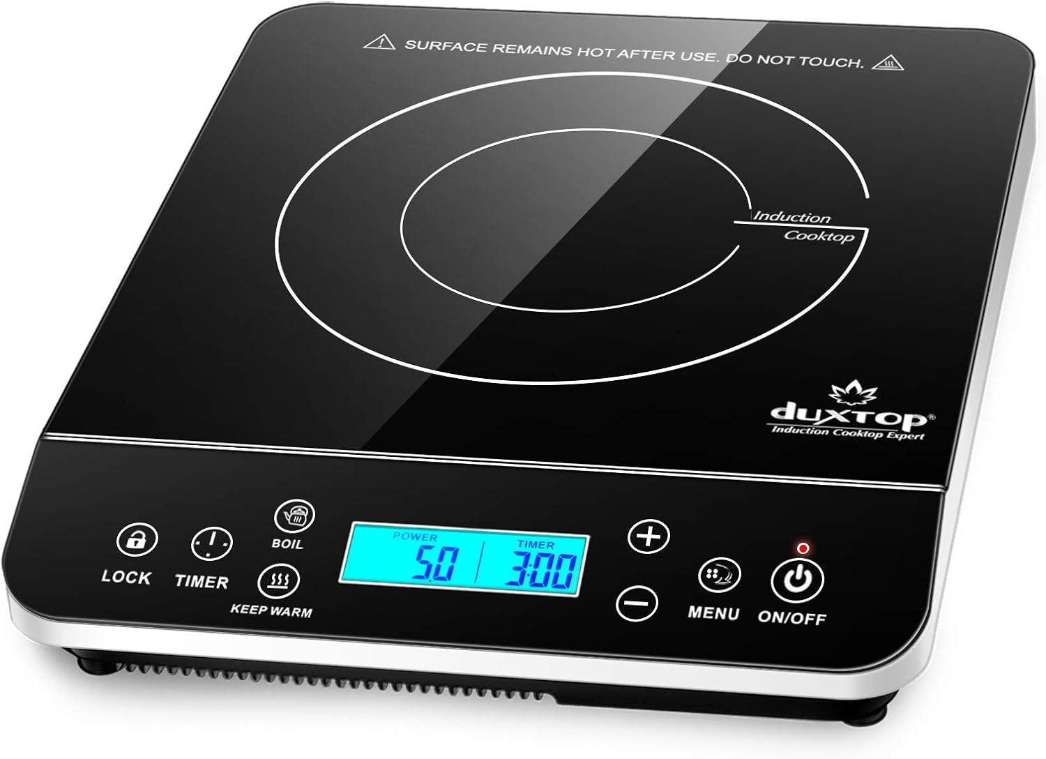 Duxtop Induction Electric Stove Cooktop in Black with Single Burner