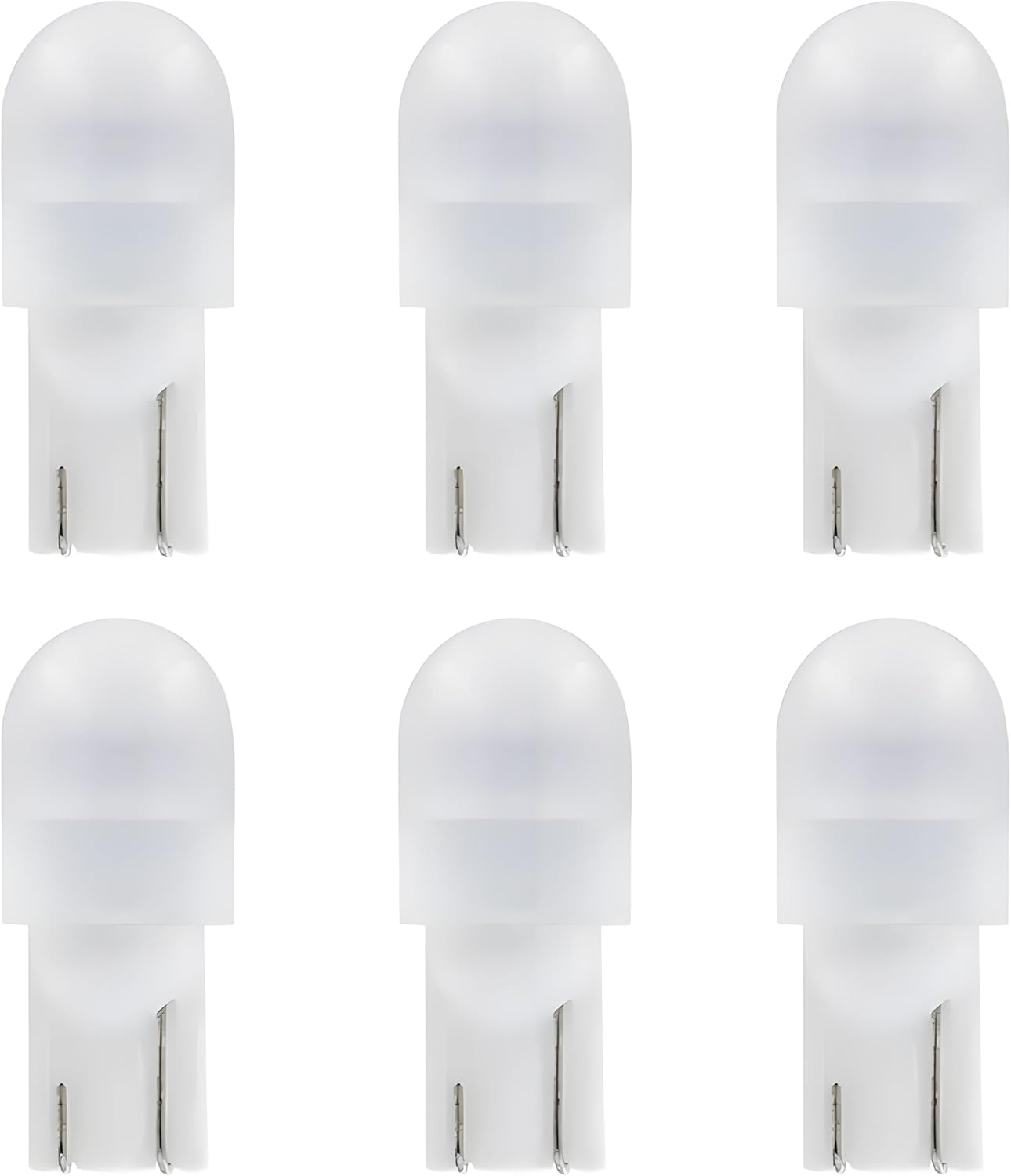 Cheopha T10 T5 Wedge Base LED Bulb 12VDC Landscape Wedge Bulb, 194 168 W5W LED Bulbs for Outdoor Landscape Path Step Deck Lights Cool White 6000k 1W Pack of 6