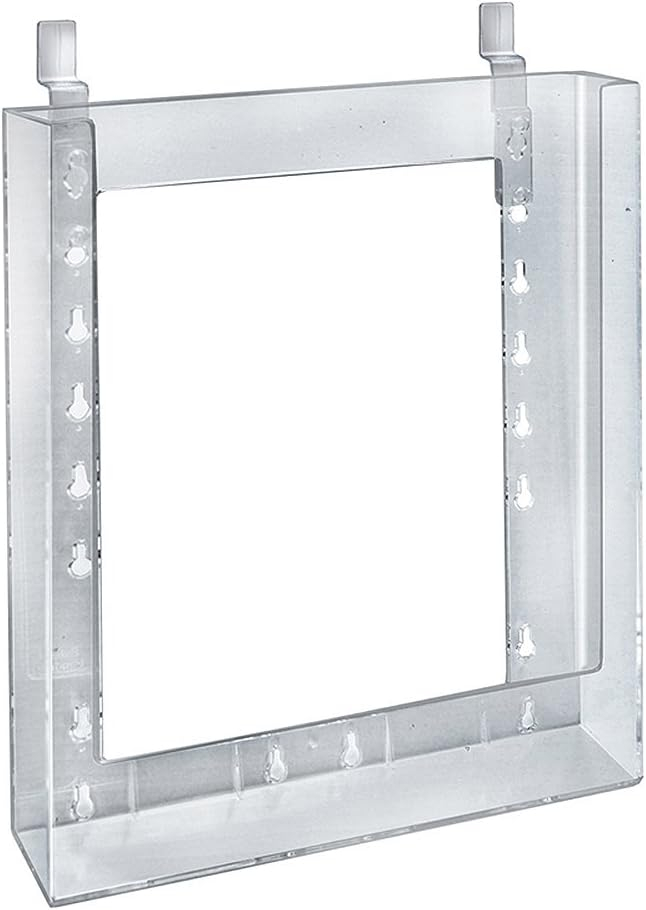 Azar Displays Slat wall Letter Brochure Holder. Inside Dimension: 9"W, 10-Pack (Set of 10)